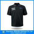 Mens Black Breathability and Ventilation Golf Polo Shirts